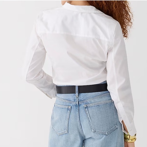 J Crew Wren slim shirt in stretch cotton poplin size 0P NWT BY648 - Picture 2 of 12